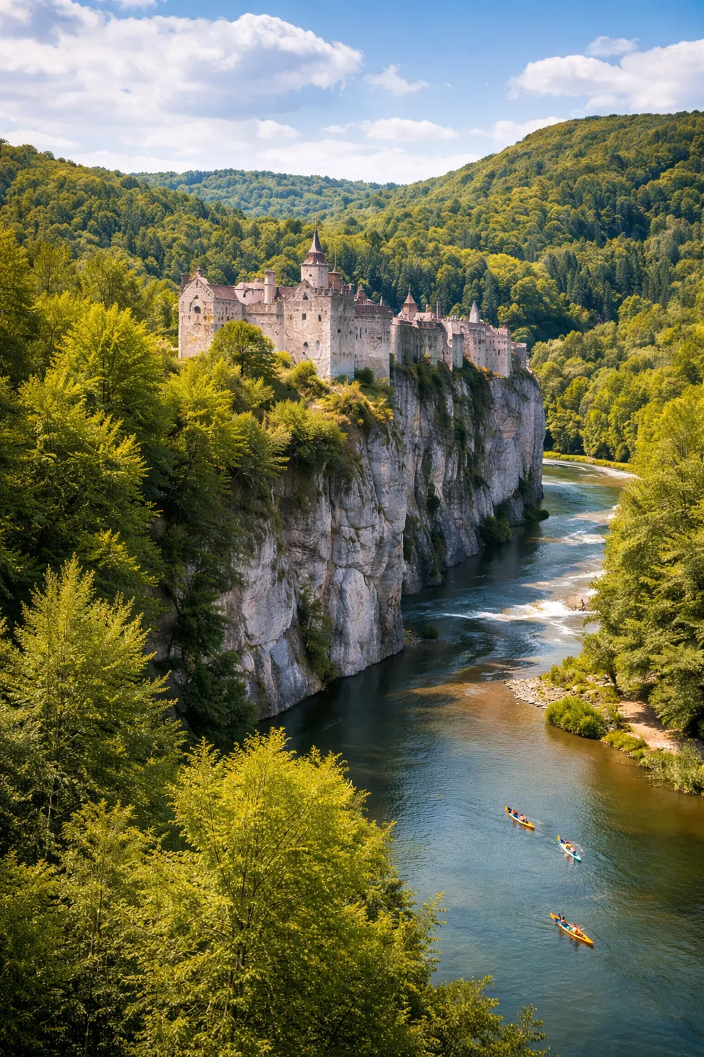 Een rustige verborgen parel aan de rivier in België.