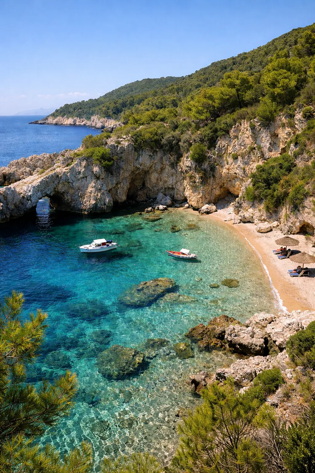 Een rustige, afgelegen plek met kristalhelder water en bijna geen toeristen.